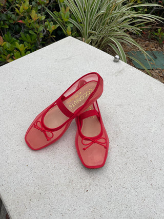 Bronx Ballet Flat Cherry Red