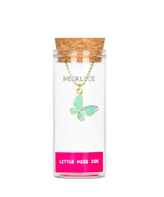 Charming Butterfly Necklace in a Bottle