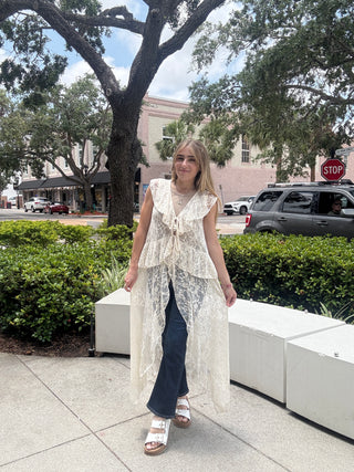 Cream Rhapsody Lace Tunic