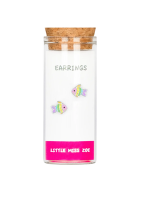 Fish Stud Earrings in a Bottle
