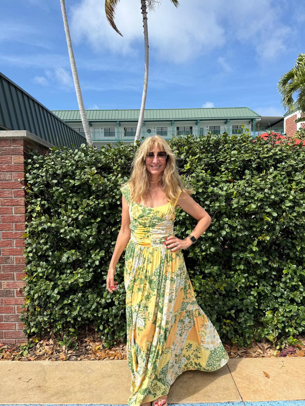 lemon dress maxi Free People Sasha Maxi Dress — Lemon Combo
