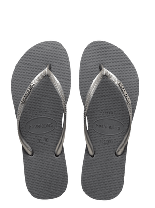 Havaianas Slim Logo Metallic Sandal Grey