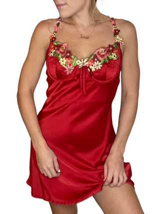 Red Bouquet of Flowers Dress