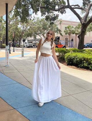 Reina Airy Skirt White Z Supply
