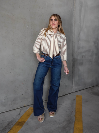 Logan High Rise Denim Jean Dark Wash