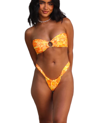 Strapless Bandeau Bikini Top Tangerine Dreams