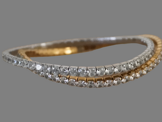 Stretchy Tennis Bracelet Silver