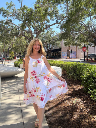 Sunny Roses Tiered Dress
