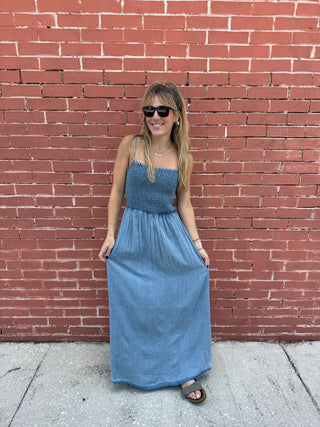 Z Supply Bayside Chambray Maxi Dress
