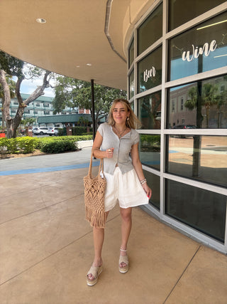 Alice White Linen Shorts