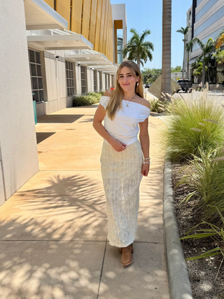 Whisper Lace Midi Skirt