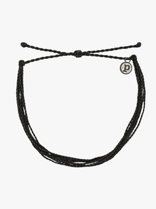 Pura Vida Black Solid Anklet