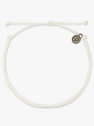 Pura Vida White Solid Anklet
