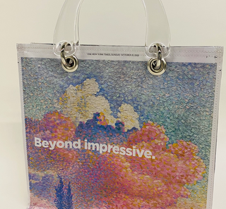 Upcycled Newspaper Coco Impression Handbag