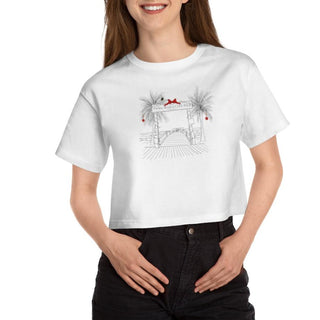 Anna Maria Historic Pier at Christmas Cropped Tee