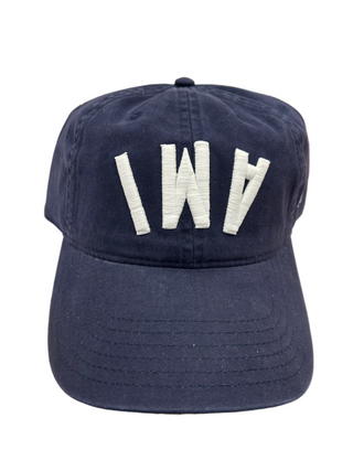 AMI Baseball Cap Upside Down Navy with White