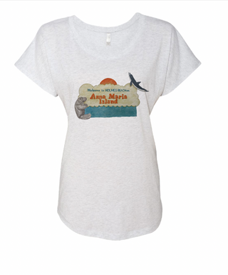 Welcome to Holmes Beach Triblend Dolman Tee