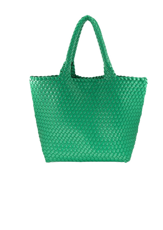 Bc Bag Braided Tote Emerald