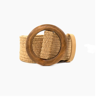 Belt  Round Wood Buckle