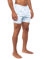 Bermies Palm Stripes Swim Shorts  Each pair of Bermies is made out of 90% recycled polyester and 10% lycra which means they are stretchy, breathable, fast-drying but most importantly extremely comfortable. Our trunks also come with a 4 way stretch, high quality mesh liner, which means you can say goodbye to rashes and wedgies. There are two side pockets and a back pocket with velcro tab and elastic key loop. Bermies are all about comfort, quality and style at an affordable price!