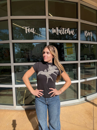 Birds In Flight Tee Free People Black