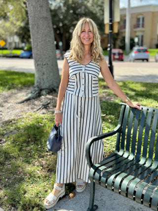 Striped_Maxi Skirt button_front_drawstring_at_the_waist