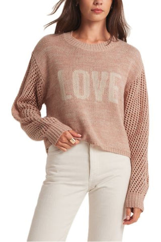 Blushing Love Sweater  Crew neckline mid-weight sweater, regular fit.  Material: 100% Acrylic