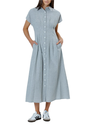 Carolyn Striped Shirt Dress