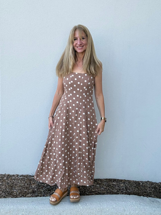 Charming Polka Dot Midi Dress M Charming Polka Dot Midi Dress M
