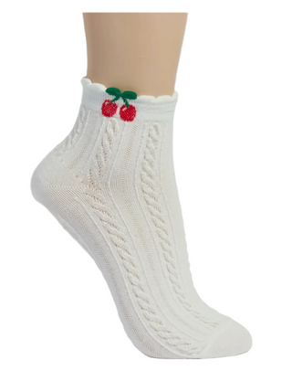 Cherry Ankle Socks