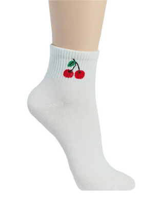 Cherry Crew Ankle Socks