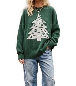 Christmas Tree Oversized Holiday Sweater