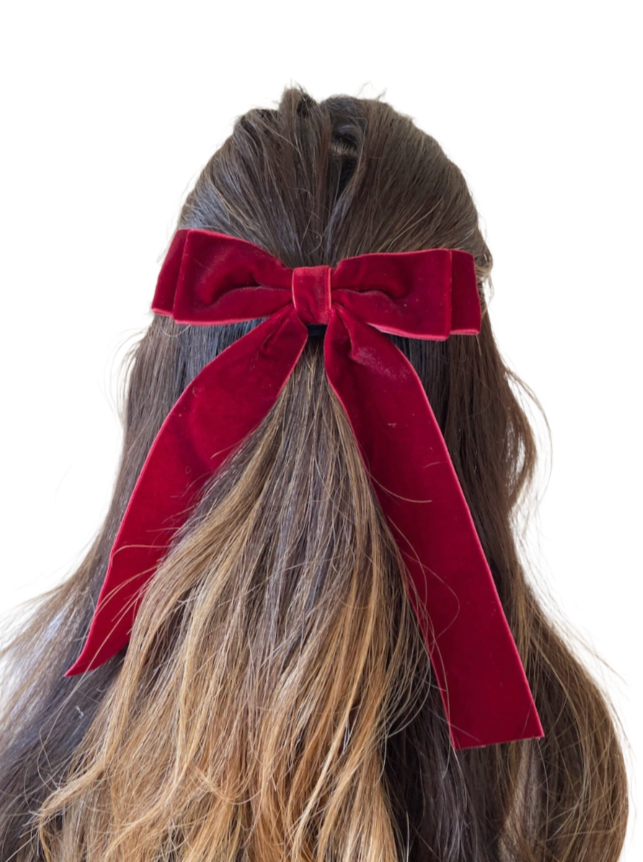 Classic Velvet Hair Bow Barrette