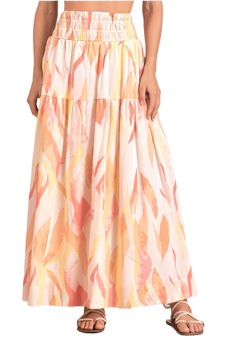 Coral Amalfi Maxi Skirt