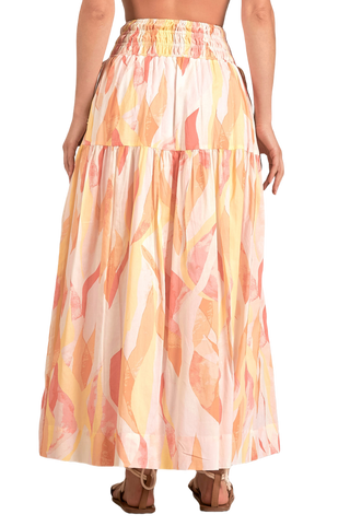 Coral Amalfi Maxi Skirt