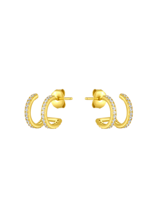 Delaney Huggie Earrings Gold
