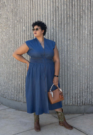 Midi Dresses Pink & Navy Boutique Midi Dresses Pink & Navy Boutique