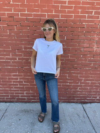 Dirty Martini Embroidered Baby Tee