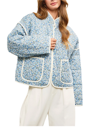 Dizzy Print Quilted Jacket