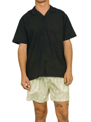 Duvin Basics Leisure Stretch Buttonup Shirt Black