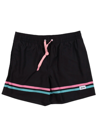 Duvin South Beach Swim Short - Black  World's best swim trunks.  "One of the best suits I've ever owned. Stretch, style, design & leisure." - Sean M.  Duvin was founded by lifelong friends on a quest to create the world's best swim short. Created out of quick-dry/stretch fabric to give you the flexibility for an all day wear.