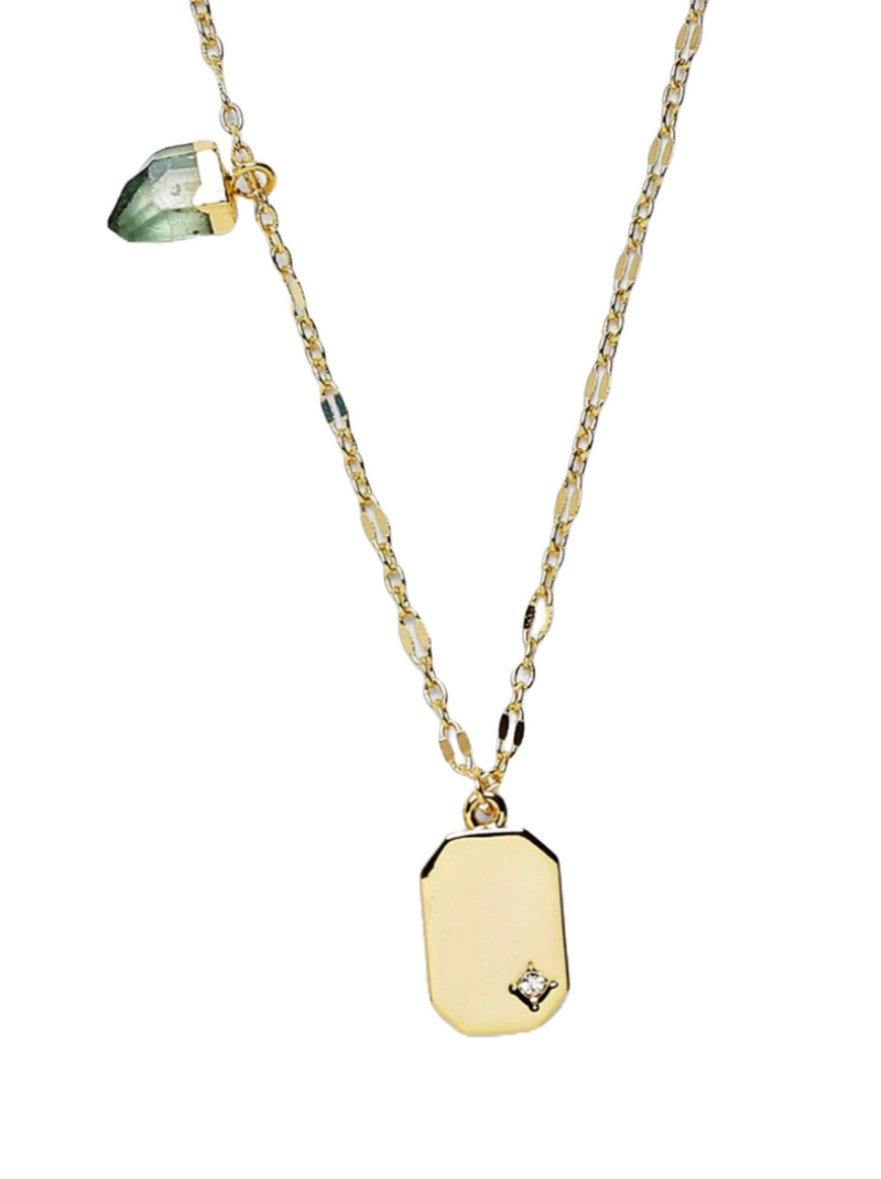 Pura Vida Emerald Quartz Pendant Necklace