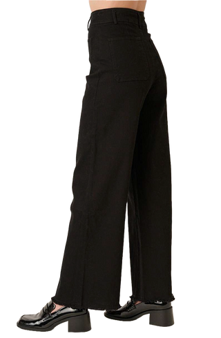Everything is Fine Wide Leg Pants in Black