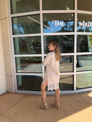 Faux Two Piece Oversized Mini Dress