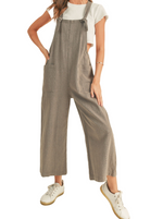 Fernie Overall in Charcoal  These linen cotton blend overalls are the perfect style for a day at the market!  55% Linen 45% Cotton