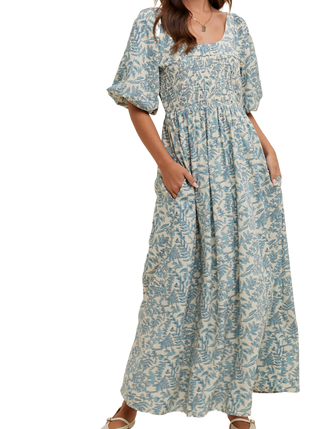 Florentine Blue Maxi Dress