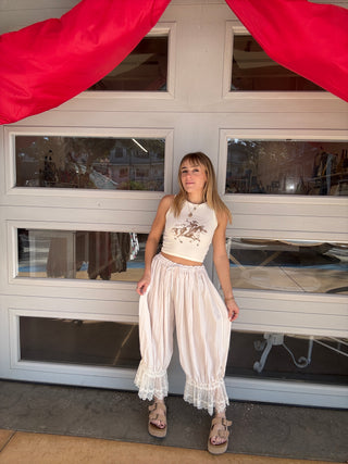 Forever Young Pant Free People lace drawstring pockets