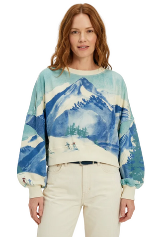 Free People Gaia Sweatshirt in Ski Combo