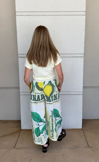 Lemon Culotte Pants