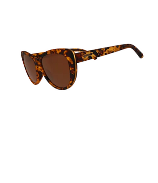 Tortoiseshell cat-eye sunglasses with brown lenses, shown on a white background with a small inset preview of the same product in the top-left corner.